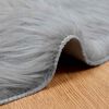 vidaXL Tapis en fausse Tafalla Gris &Oslash; 160 cm Polyester