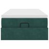 vidaXL Cadre de lit ottoman avec matelas vert fonc&eacute; 90x200 cm velours