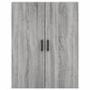 vidaXL Buffet haut Sonoma gris 69,5x34x180 cm Bois d'ing&eacute;nierie