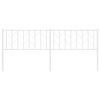 vidaXL Tête de lit métal blanc 200 cm