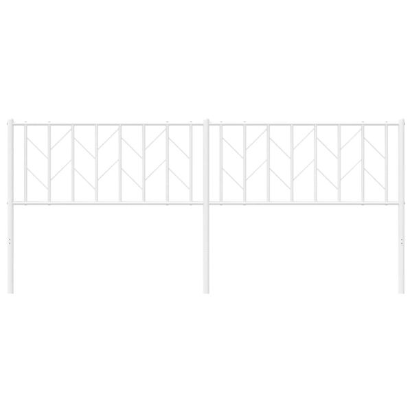vidaXL Tête de lit métal blanc 200 cm