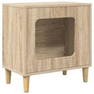 vidaXL Maison pour chat Sonoma 51 x 30 x 52 cm Bois d'ing&eacute;nierie