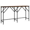 vidaXL Table console ch&ecirc;ne fum&eacute; 140x29x75 cm bois d'ing&eacute;nierie