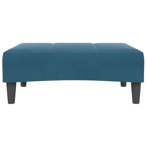 vidaXL Repose-pied bleu 77x55x31 cm velours
