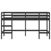 vidaXL Lit mezzanine d'enfants sans matelas avec échelle noir 90x200cm