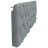 vidaXL Coussin de t&ecirc;te de lit gris clair 180 cm tissu