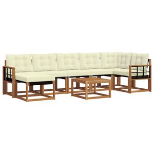 vidaXL Ensemble de canap&eacute;s d'ext&eacute;rieur 8 pcs Naturel et Cr&egrave;me