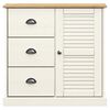 vidaXL Buffet haut VIGO blanc 78x40x175 cm bois massif de pin