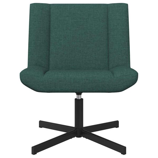 vidaXL Chaise pivotante Vert fonc&eacute; 63 x 75 x 76 cm tissu