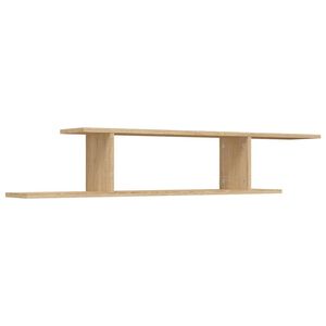 vidaXL &Eacute;tag&egrave;re TV murale Ch&ecirc;ne Sonoma 125x18x23 cm Bois d&rsquo;ing&eacute;nierie
