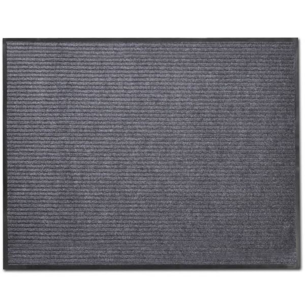 vidaXL Paillasson PVC Gris 90 x 60 cm