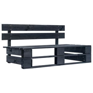 vidaXL Banc palette de jardin Bois Noir