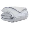 vidaXL Duvet d'&eacute;t&eacute; simple Argent&eacute; 240 x 260 cm Satin et Microfibre