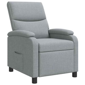 vidaXL Fauteuil inclinable Gris clair Tissu