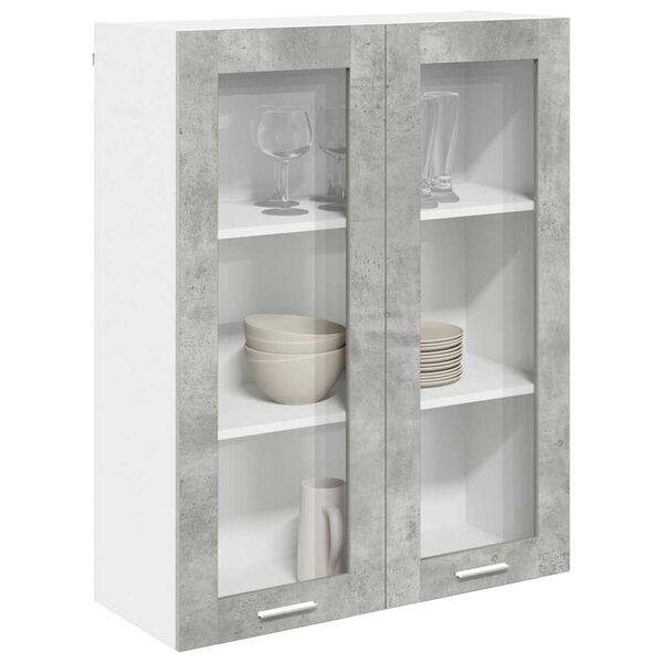 vidaXL Armoire suspendue Gris b&eacute;ton 80 x 31 x 100 cm Bois d'ing&eacute;nierie