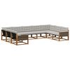 vidaXL Ensemble de canap&eacute;s d'ext&eacute;rieur 9 pc Naturel et gris clair
