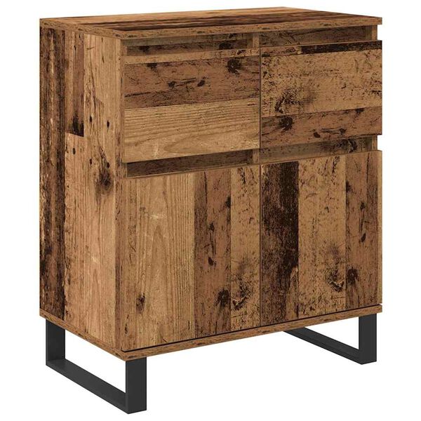vidaXL Buffet Bois Ancien 60 x 35 x 70 cm Bois d'ing&eacute;nierie et fer