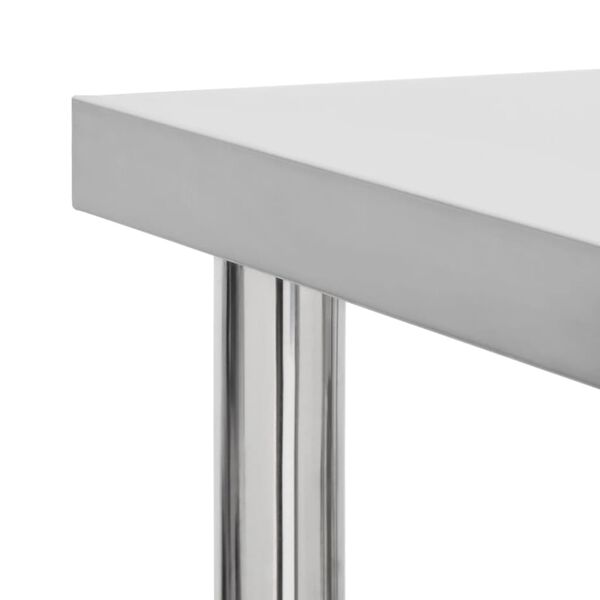 vidaXL Table de travail de cuisine avec roues 60x30x85 cm Inox