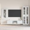 vidaXL Ensemble meuble TV FLORIN Blanc brillant Bois d'ing&eacute;nierie