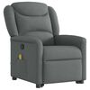 vidaXL Fauteuil de massage inclinable Gris fonc&eacute; Tissu