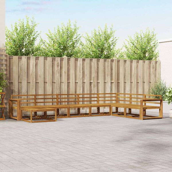 vidaXL Ensemble de canap&eacute;s d'ext&eacute;rieur 8 pcs Naturel