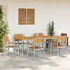 vidaXL Ensemble de salle à manger pour jardin 7 pcs Gris et marron