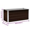 vidaXL Lit sur&eacute;lev&eacute; de jardin Marron 100x40x45 cm Acier galvanis&eacute;