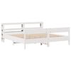 vidaXL Cadre de lit sans matelas blanc 200x200 cm bois massif de pin