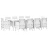 vidaXL Ensemble de salle &agrave; manger pour jardin 11 pc Blanc
