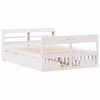 vidaXL Cadre de lit sans matelas blanc 140x200 cm bois de pin massif