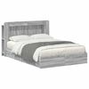vidaXL Cadre de lit avec rangement Sonoma gris 140 x 200 cm