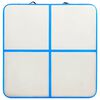 vidaXL Tapis gonflable de gymnastique avec pompe 200x200x15cm PVC Bleu