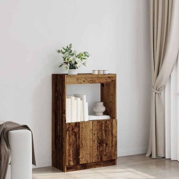 vidaXL Buffet haut vieux bois 63x33x100 cm bois d'ingénierie