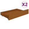 vidaXL Cadre de lit sans matelas marron miel bois massif 100x200 cm