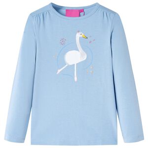 T-shirt enfants &agrave; manches longues bleu clair 104