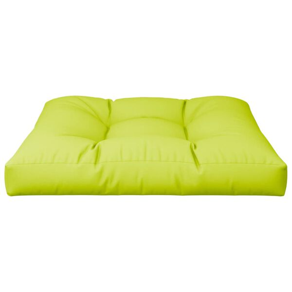vidaXL Coussin de palette vert brillant 70x70x12 cm tissu