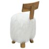 vidaXL Tabouret Blanc Bois de teck massif