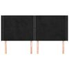 vidaXL T&ecirc;te de lit avec oreilles Noir 163x16x118/128 cm Velours