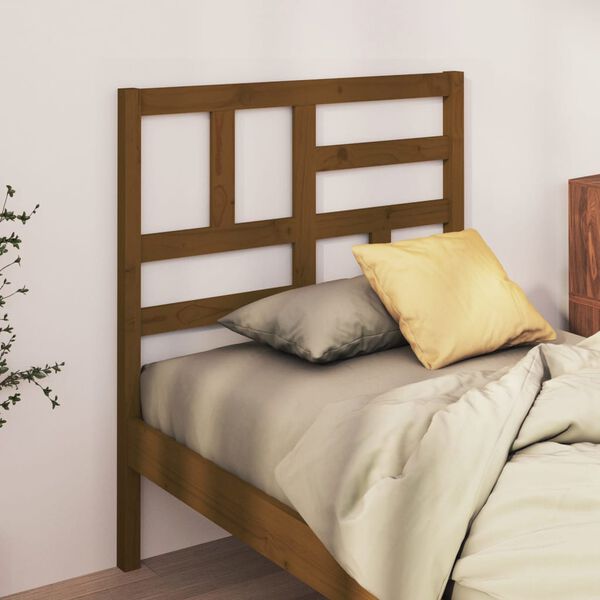 vidaXL Tête de lit Marron miel 81x4x104 cm Bois massif de pin