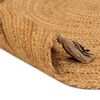 vidaXL Tapis tress&eacute; avec glands 150 cm Jute Rond