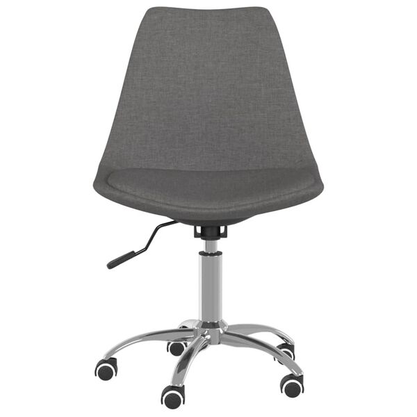 vidaXL Chaise pivotante de bureau Gris fonc&eacute; Tissu
