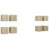 vidaXL Meubles TV muraux 8 pcs Ch&ecirc;ne sonoma 30,5x30x30 cm