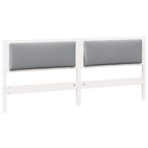 vidaXL T&ecirc;te de lit Autre Blanc 200 cm Bois massif en pin