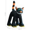 vidaXL Chat noir gonflable de Halloween avec LED XXL 6 m
