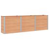 vidaXL Jardini&egrave;re sur&eacute;lev&eacute;e Marron 300 x 50 x 91 cm alu.
