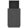 vidaXL Bureau Gris 110x53x117 cm Bois massif de pin