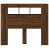 vidaXL T&ecirc;te de lit &agrave; LED ch&ecirc;ne marron 120x18,5x103,5cm bois ing&eacute;nierie