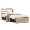 vidaXL Cadre de lit avec t&ecirc;te de lit sans matelas 90x200 cm