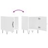 vidaXL Tables de chevet 2 pcs blanc 40x40x50 cm bois d&rsquo;ing&eacute;nierie