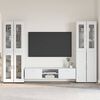 vidaXL Ensemble meuble TV avec tiroir FLORIN Blanc Bois d'ing&eacute;nierie